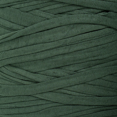 Recycled T-Shirt Fabric Yarn - Forest Green Color