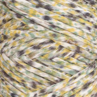 Hand Painted Confetti Soft Cotton Cord 4mm - 1 Single Strand - Goldfinch