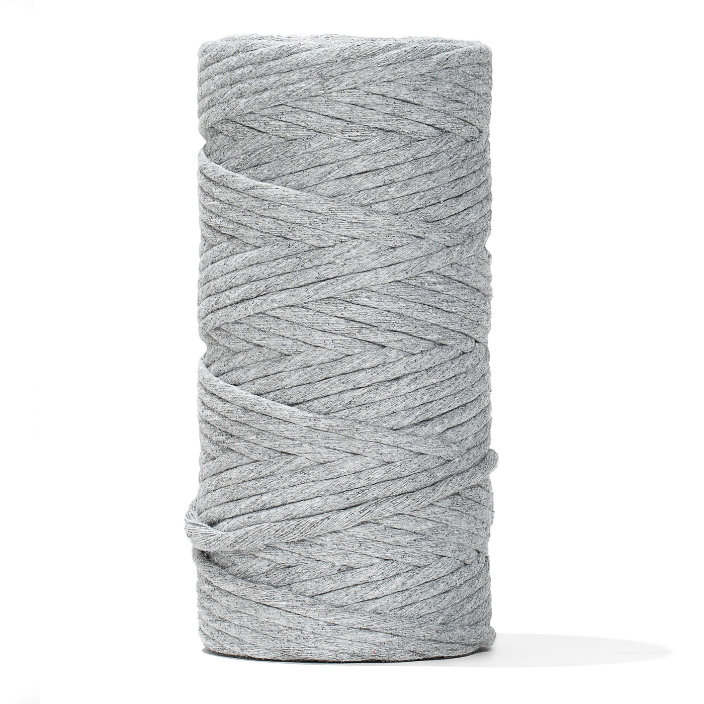 SOFT COTTON CORD ZERO WASTE 4 MM - 1 SINGLE STRAND - HEATHER GRAY COLOR