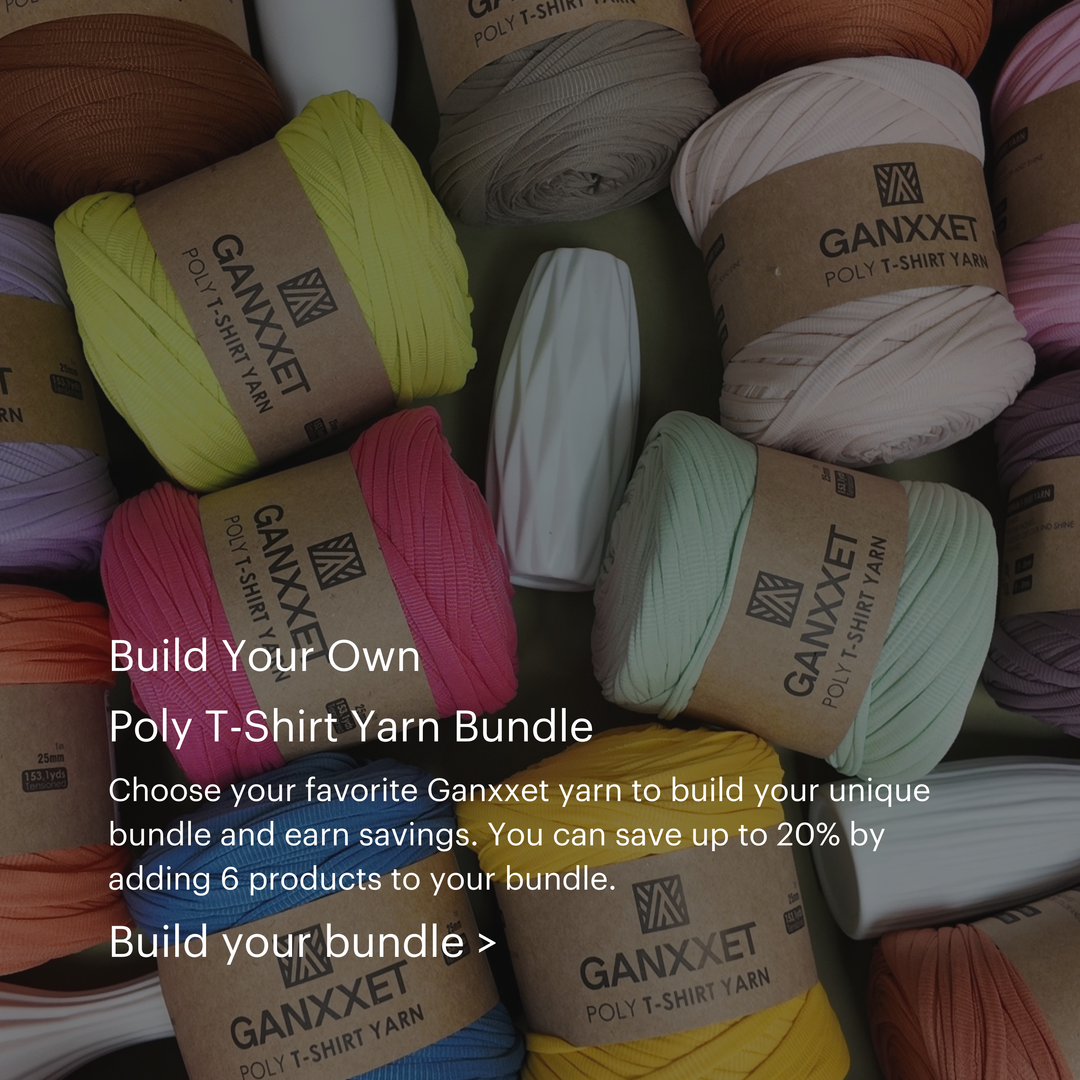 Ganxxet Poly T-Shirt Yarn for Macrame, Crochet, Bags & Baskets ✨