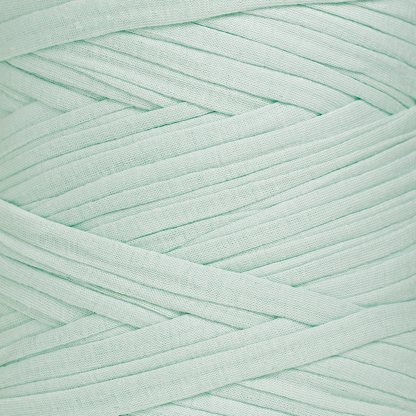 Recycled T-Shirt Fabric Yarn - Ice Green Color
