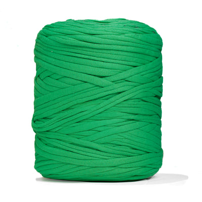 Recycled T-Shirt Fabric Yarn - Irish Green Color