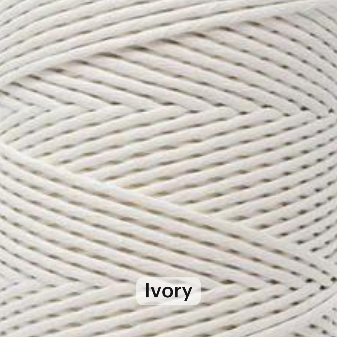 SOFT COTTON CORD ZERO WASTE 4 MM - 1 SINGLE STRAND - NATURAL COLOR