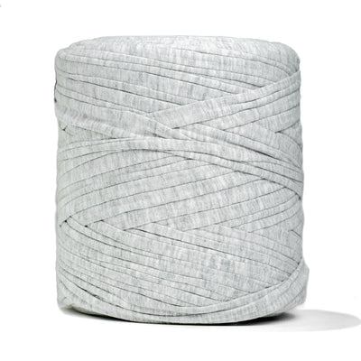 Recycled T-Shirt Fabric Yarn - Light Gray Color
