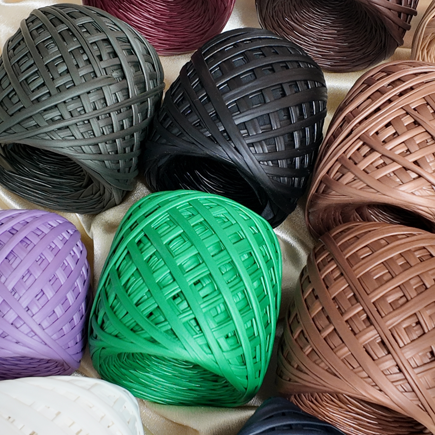 Fabric Yarn Leather T-Shirt Yarn Beige Color