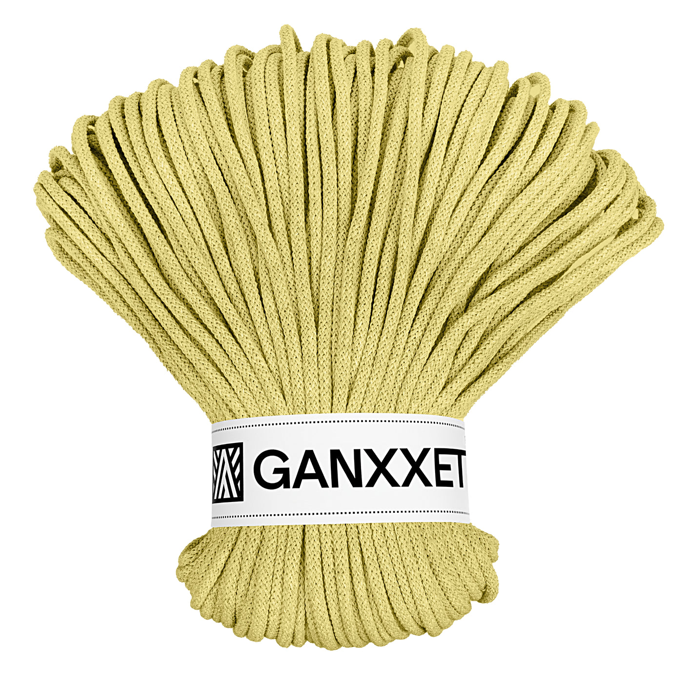 5mm Braided Cord – Lemon Yellow Color