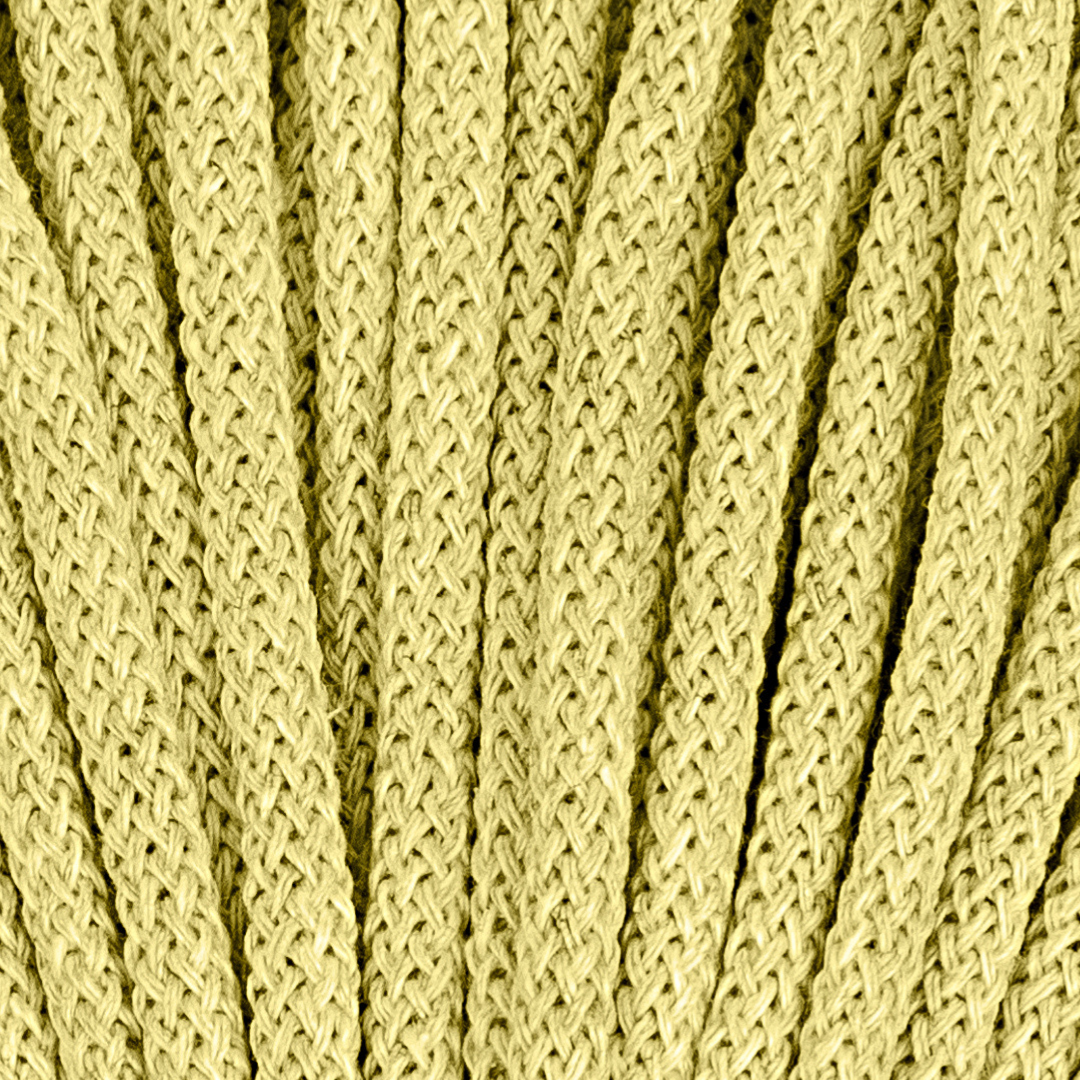 5mm Braided Cord – Lemon Yellow Color