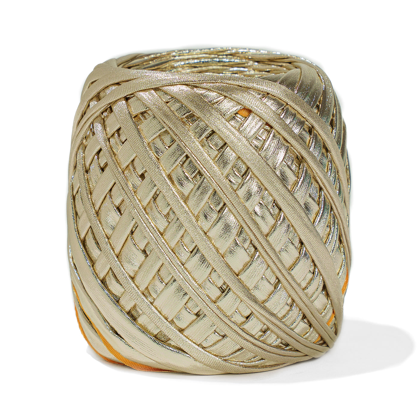 Fabric Yarn Metallic T-Shirt Yarn Light Gold Color