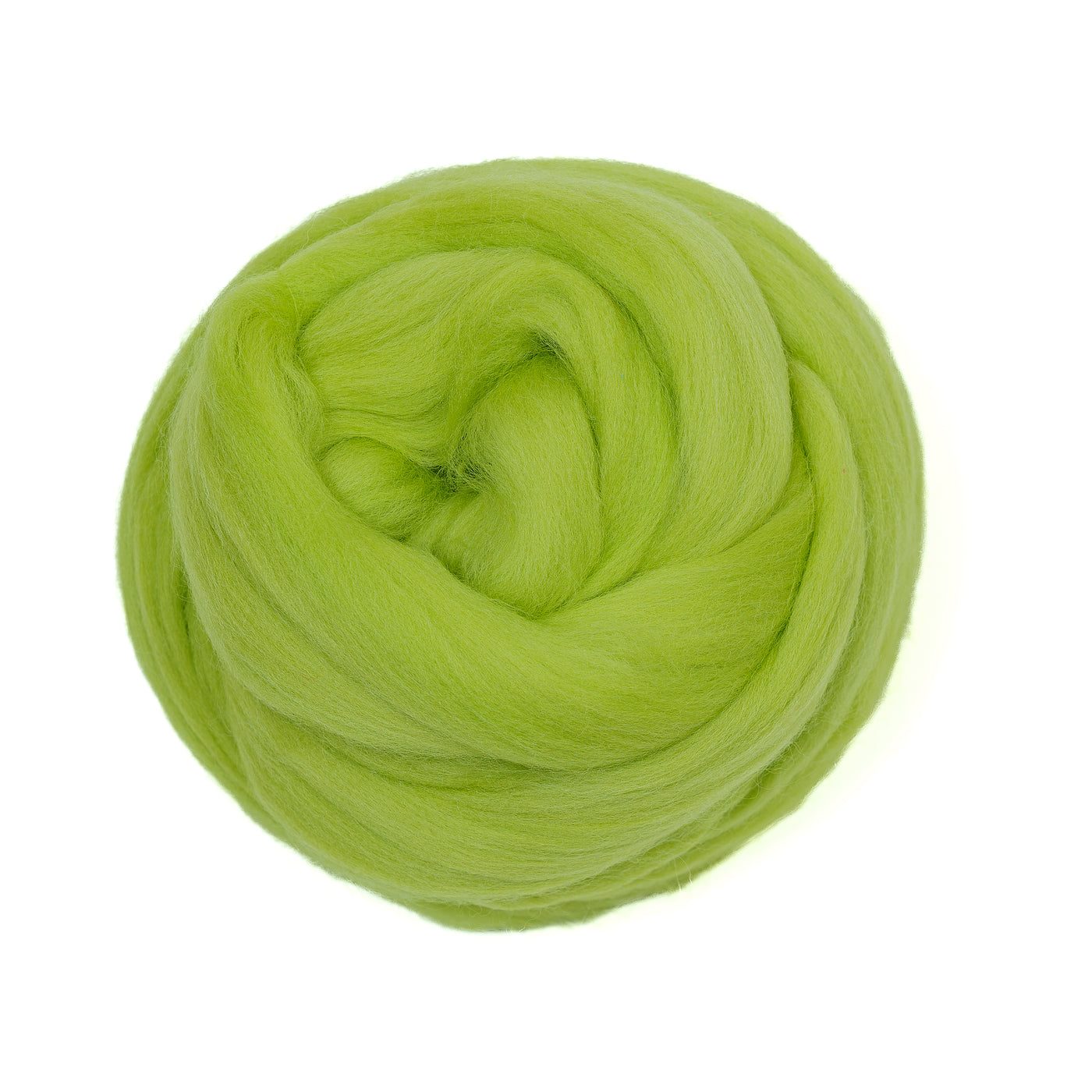 MERINO WOOL ROVING - APPLE GREEN