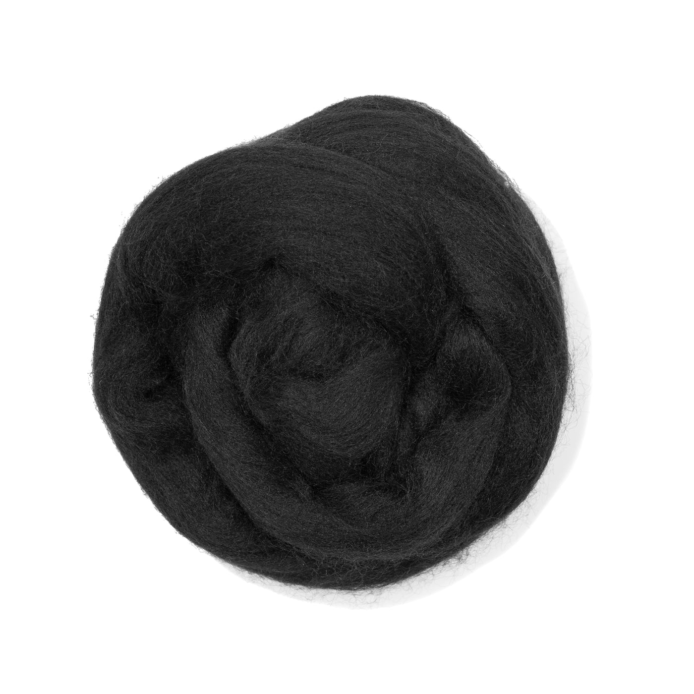 MERINO WOOL ROVING - BLACK