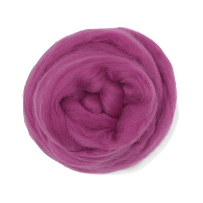 MERINO WOOL ROVING - BOUGAINVILLEA