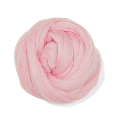MERINO WOOL ROVING - CANDY PINK