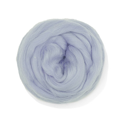 MERINO WOOL ROVING - CLOUD GRAY