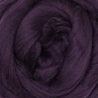 MERINO WOOL ROVING - AUBERGINE