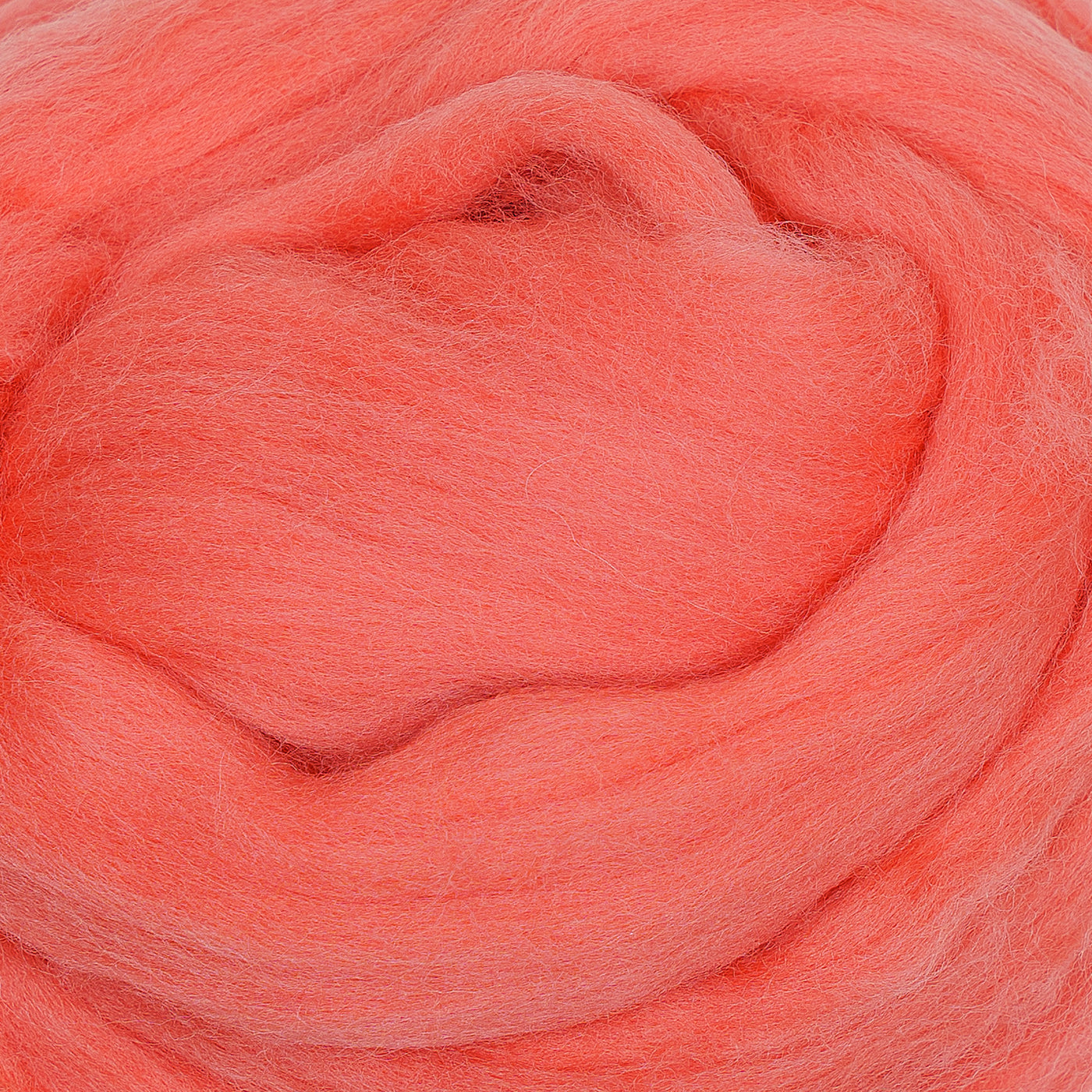 MERINO WOOL ROVING - CORAL