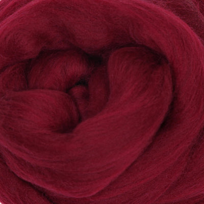 MERINO WOOL ROVING - GARNET