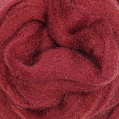 MERINO WOOL ROVING - LIPSTICK RED