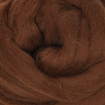 MERINO WOOL ROVING - MILK CHOCOLATE