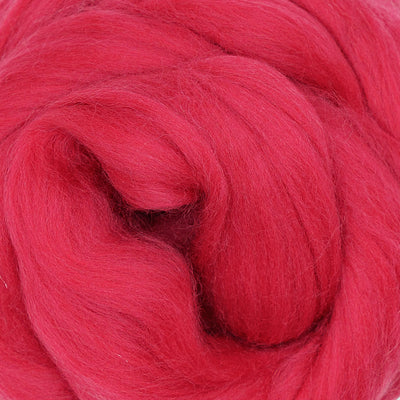 MERINO WOOL ROVING - RASPBERRY