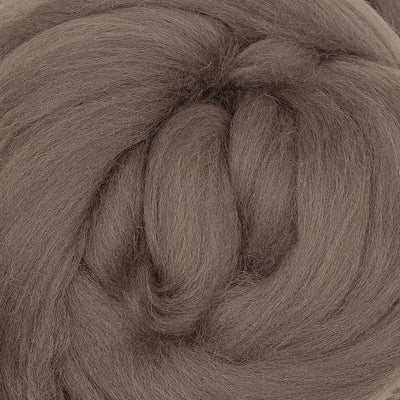 MERINO WOOL ROVING - STONE GRAY