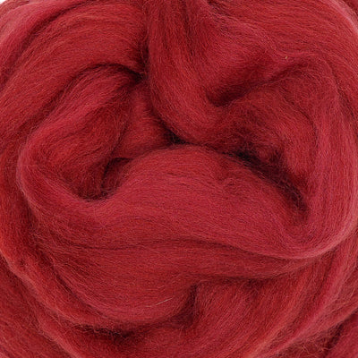 MERINO WOOL ROVING - CRANBERRY