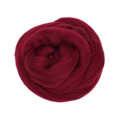 MERINO WOOL ROVING - GARNET