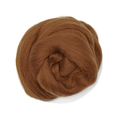 MERINO WOOL ROVING - HAZELNUT