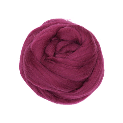 MERINO WOOL ROVING - MERLOT