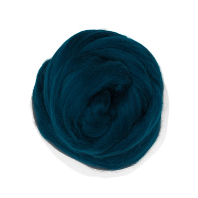 MERINO WOOL ROVING - MIDNIGHT BLUE