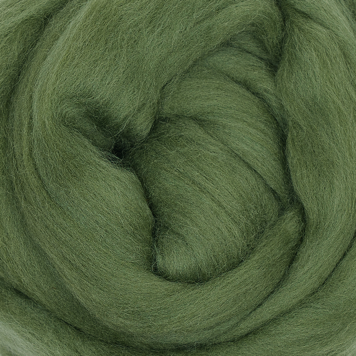 MERINO WOOL ROVING - MOSS