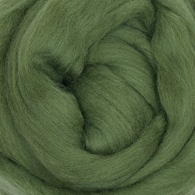 MERINO WOOL ROVING - MOSS