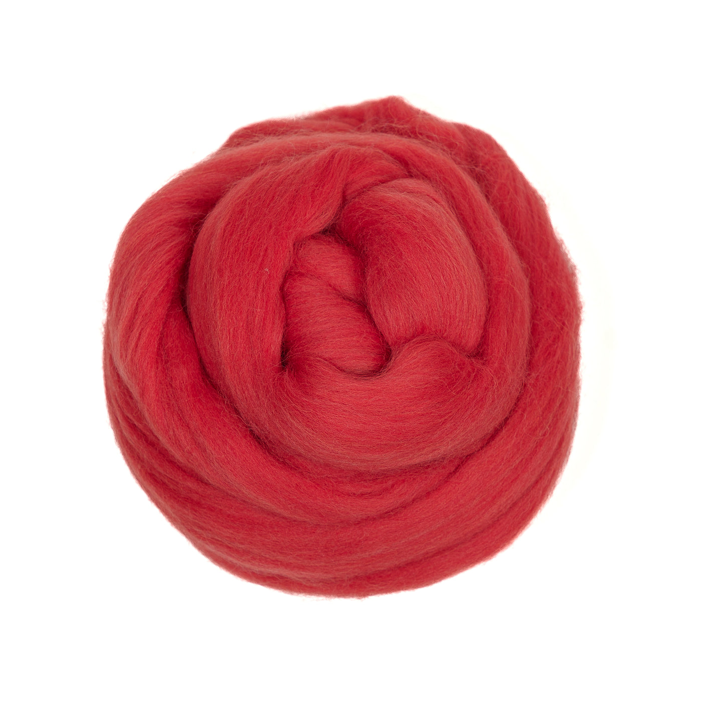MERINO WOOL ROVING - POPPY RED