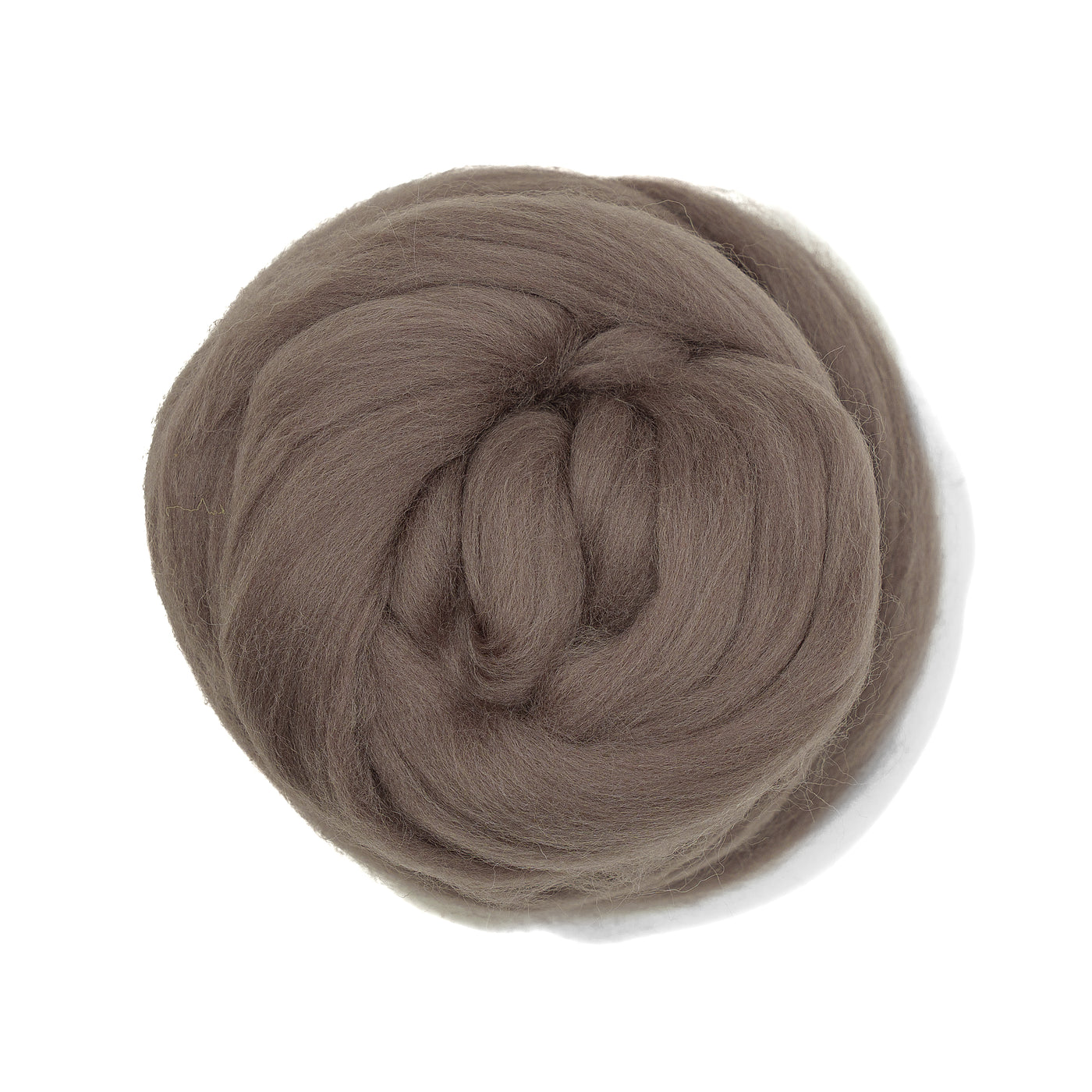 MERINO WOOL ROVING - STONE GRAY