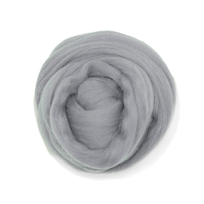 MERINO WOOL ROVING - STORM GRAY
