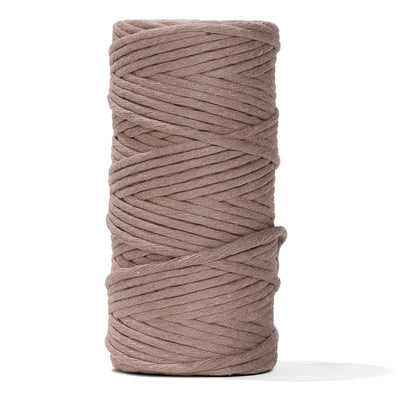 SOFT COTTON CORD ZERO WASTE 4 MM - 1 SINGLE STRAND - MINK COLOR