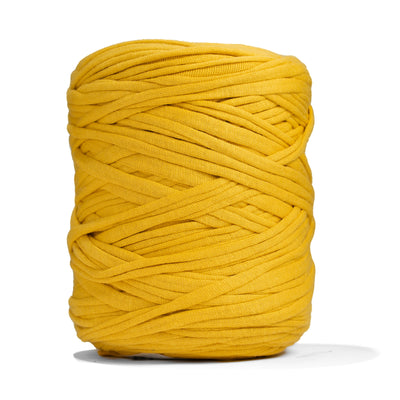 Recycled T-Shirt Fabric Yarn - Mustard Color