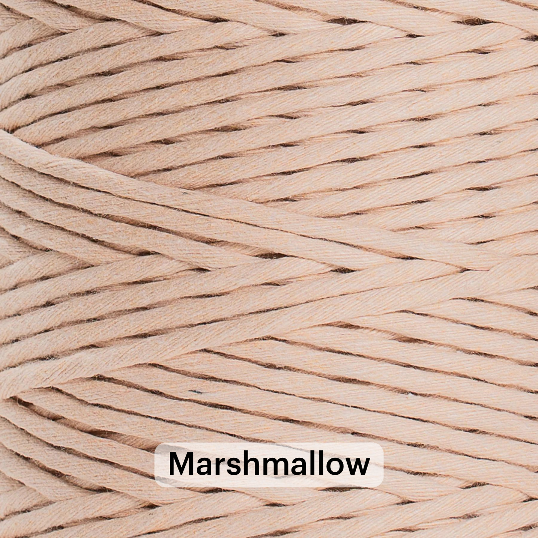 SOFT COTTON CORD ZERO WASTE 4 MM - 1 SINGLE STRAND - SAMPLES