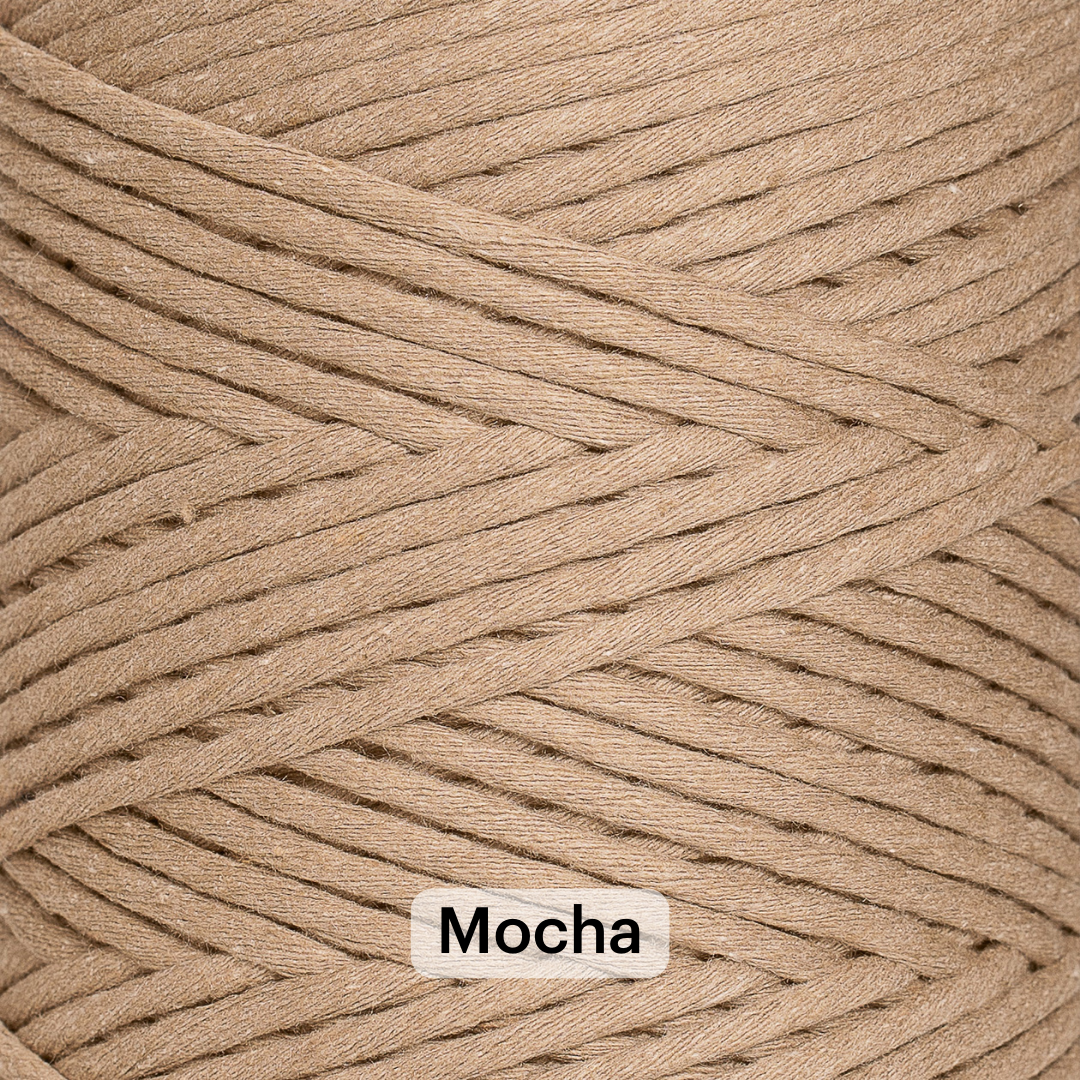 MACRAME SOFT COTTON CORD ZERO WASTE 4 MM - 1 SINGLE STRAND - SAMPLES –  GANXXET