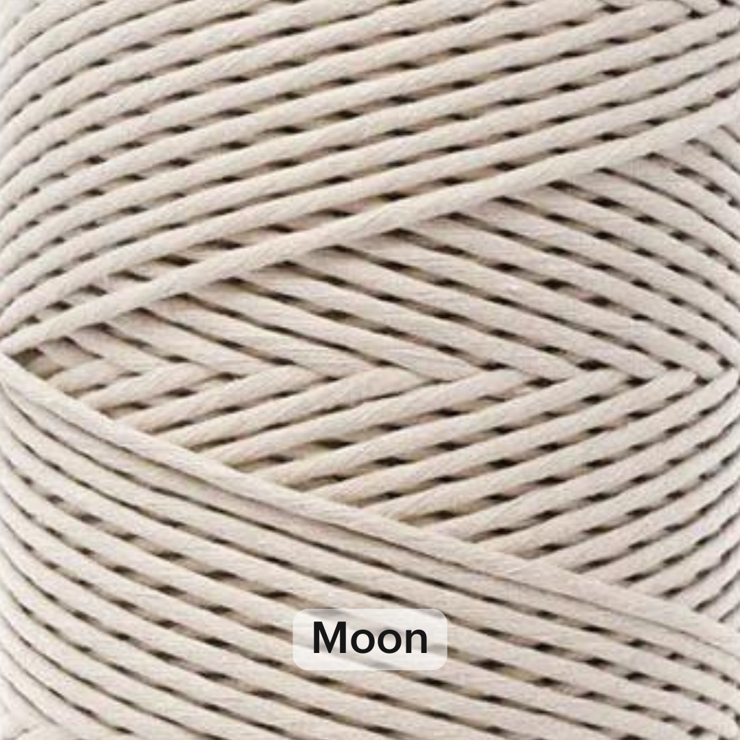 SOFT COTTON CORD ZERO WASTE 4 MM - 1 SINGLE STRAND - NATURAL COLOR