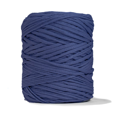 Recycled T-Shirt Fabric Yarn - Navy Blue Color