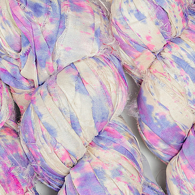 Tie Dye Recycled Sari Silk Ribbon