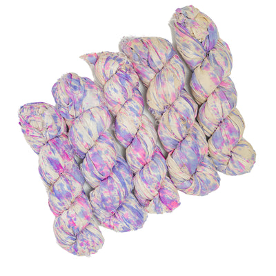 Tie Dye Recycled Sari Silk Ribbon