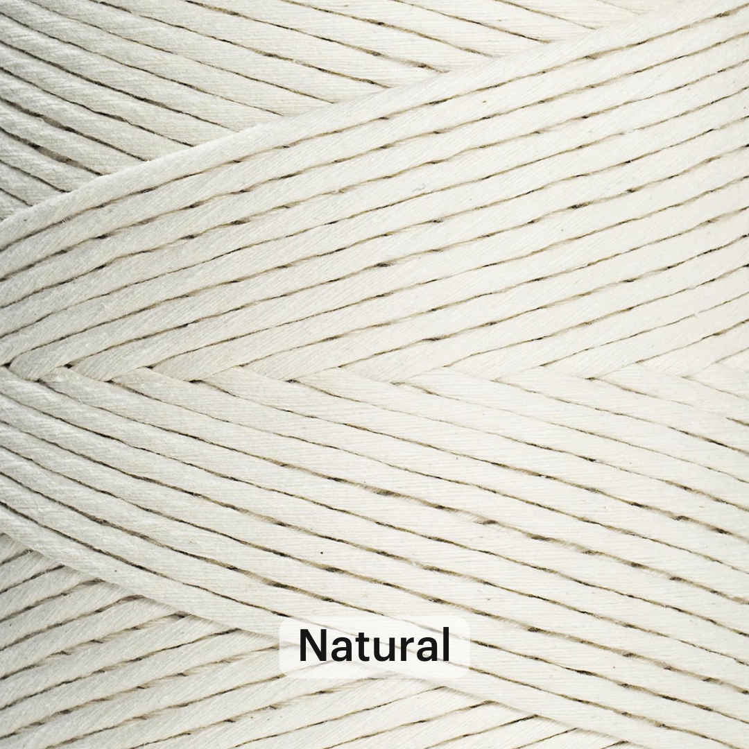 3 Strand Twisted Cotton Rope 1/4 Inch 100% Natural Wide Variety of Color,  Glitter, and More Macrame, Knitting, and Crocheting -  Hong Kong