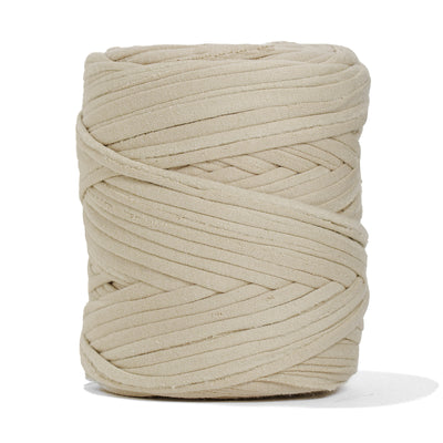 Recycled T-Shirt Fabric Yarn - Oat Color