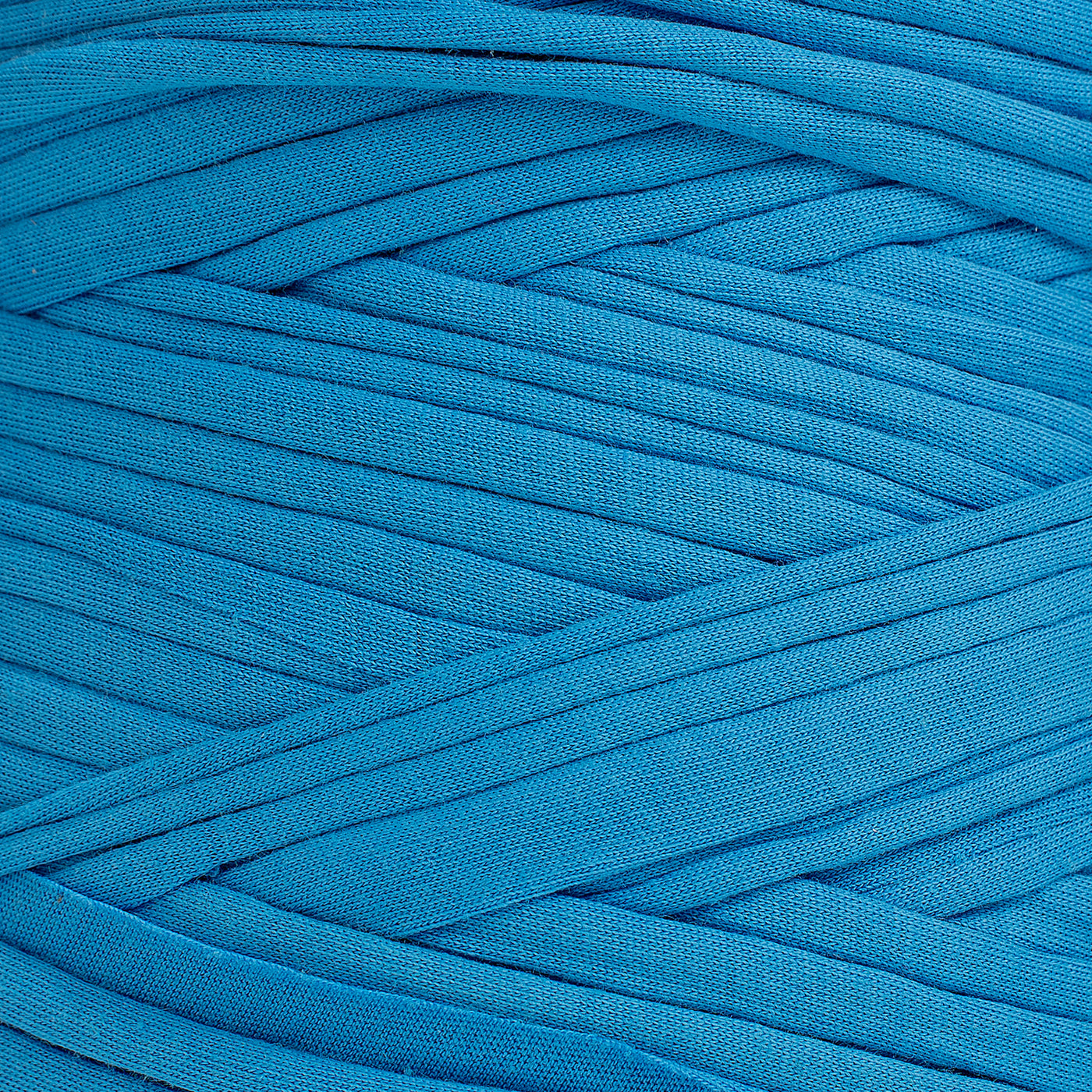 Recycled T-Shirt Fabric Yarn - Ocean Blue Color