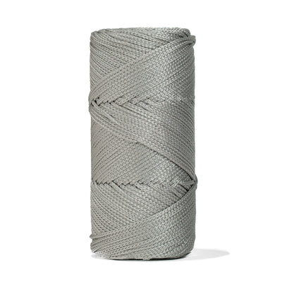 Outdoor 3 mm Macrame Braided Cord – Soft Gray Color