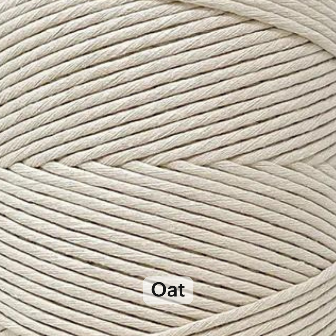 Soft Cotton Macrame Cord 4 mm - White