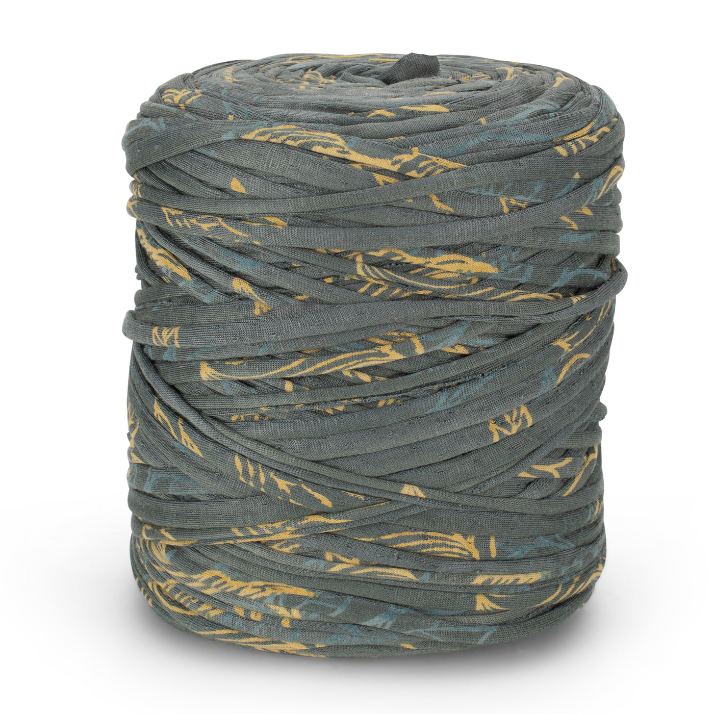 Printed Recycled T-Shirt Fabric Yarn - Olive You