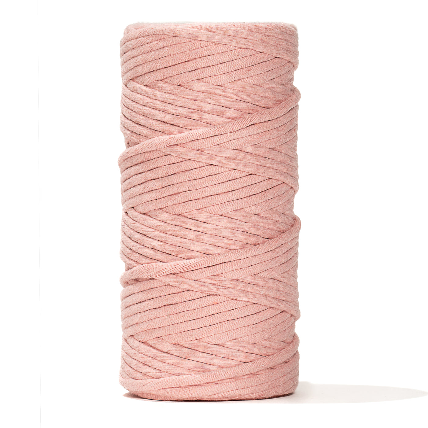 SOFT COTTON CORD ZERO WASTE 4 MM - 1 SINGLE STRAND - PALE PINK COLOR