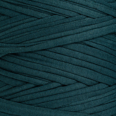 Recycled T-Shirt Fabric Yarn - Peacock Blue Color